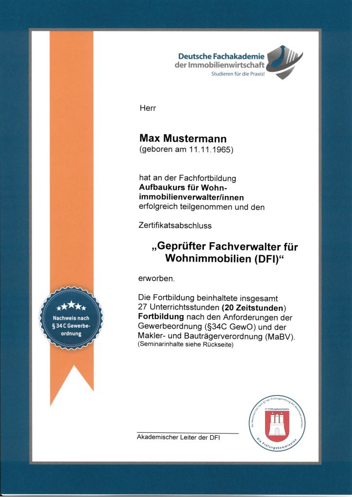 Pflicht Fortbildung 34 C Gewo Gesetz Immobilienmakler Hausverwalter Ihk Prufung Weiterbildung Fortbildungspflicht